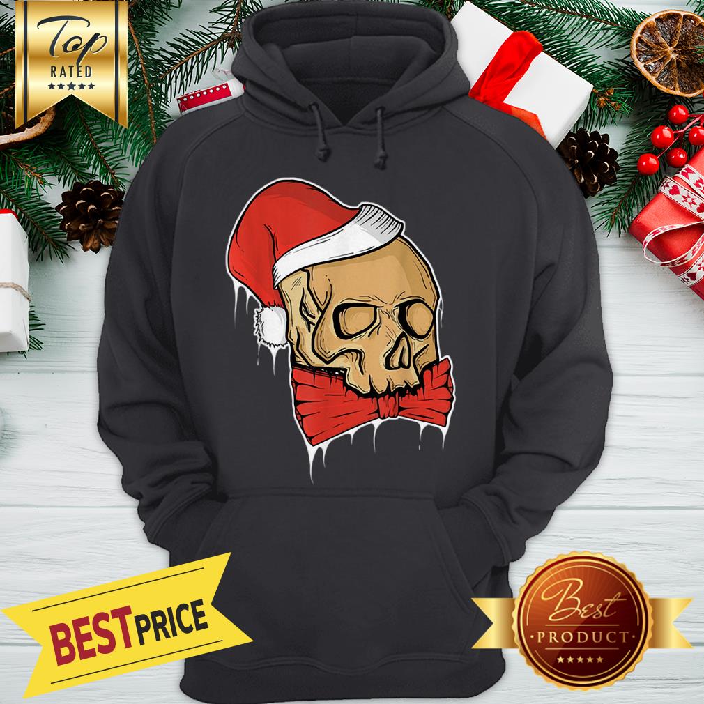 Pretty Vintage Skull Christmas Santa Hat Funny Shirt - Image 5