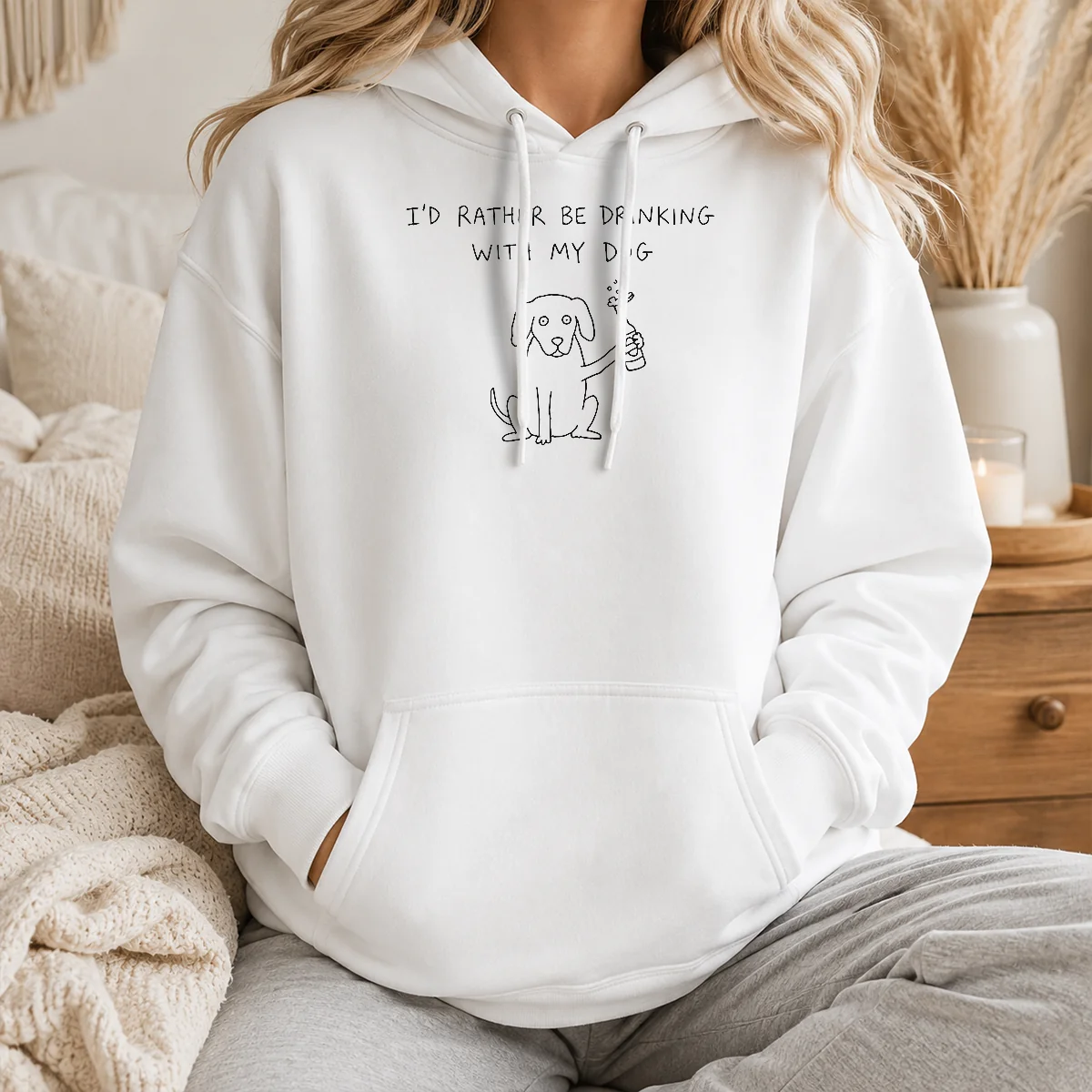 Official Premium I'd Rather Be Drinking With My Dog Beer Drinker Shirt - Image 5