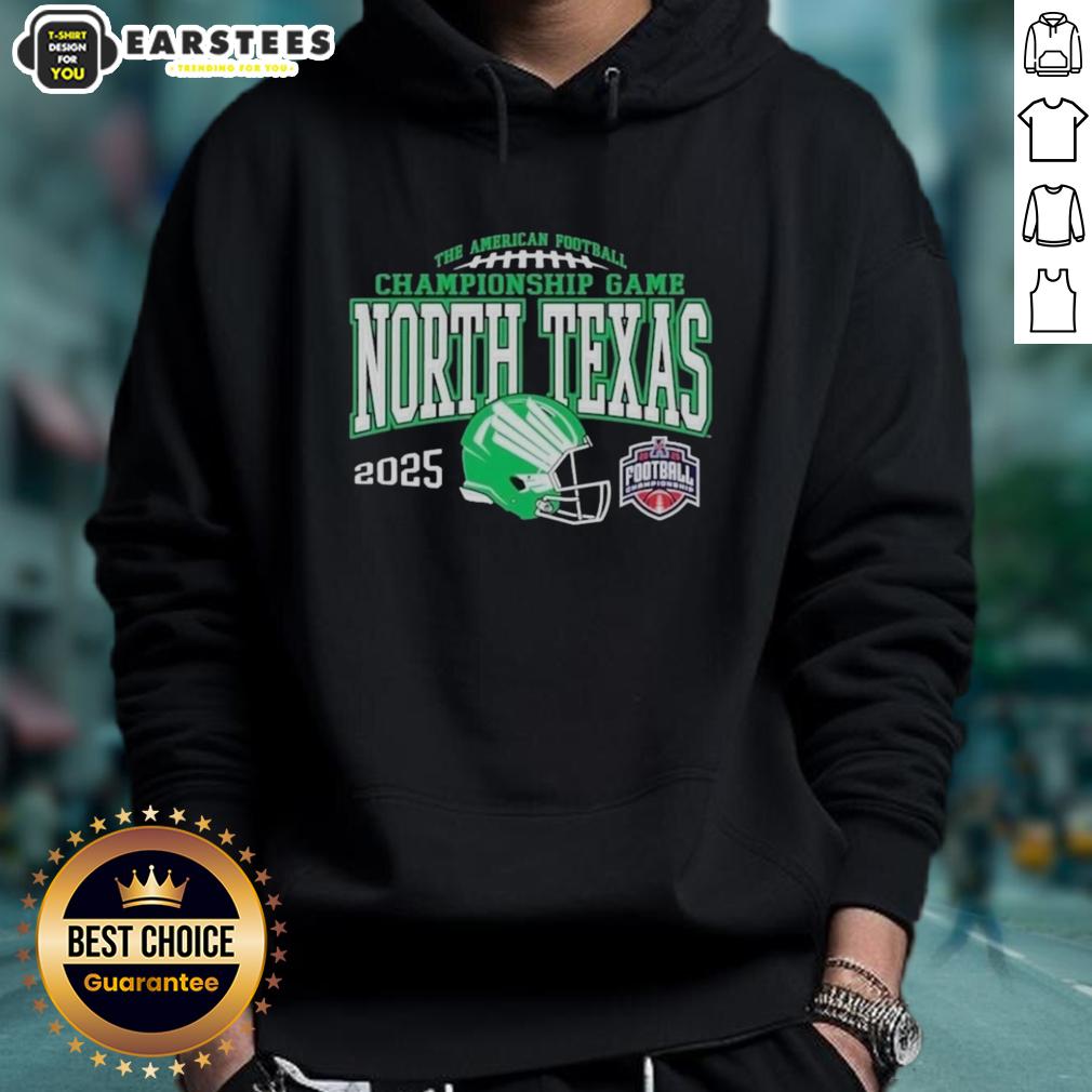 Top North Texas Mean Green 2025 AAC Football Championship Bound T-Shirt - Image 2
