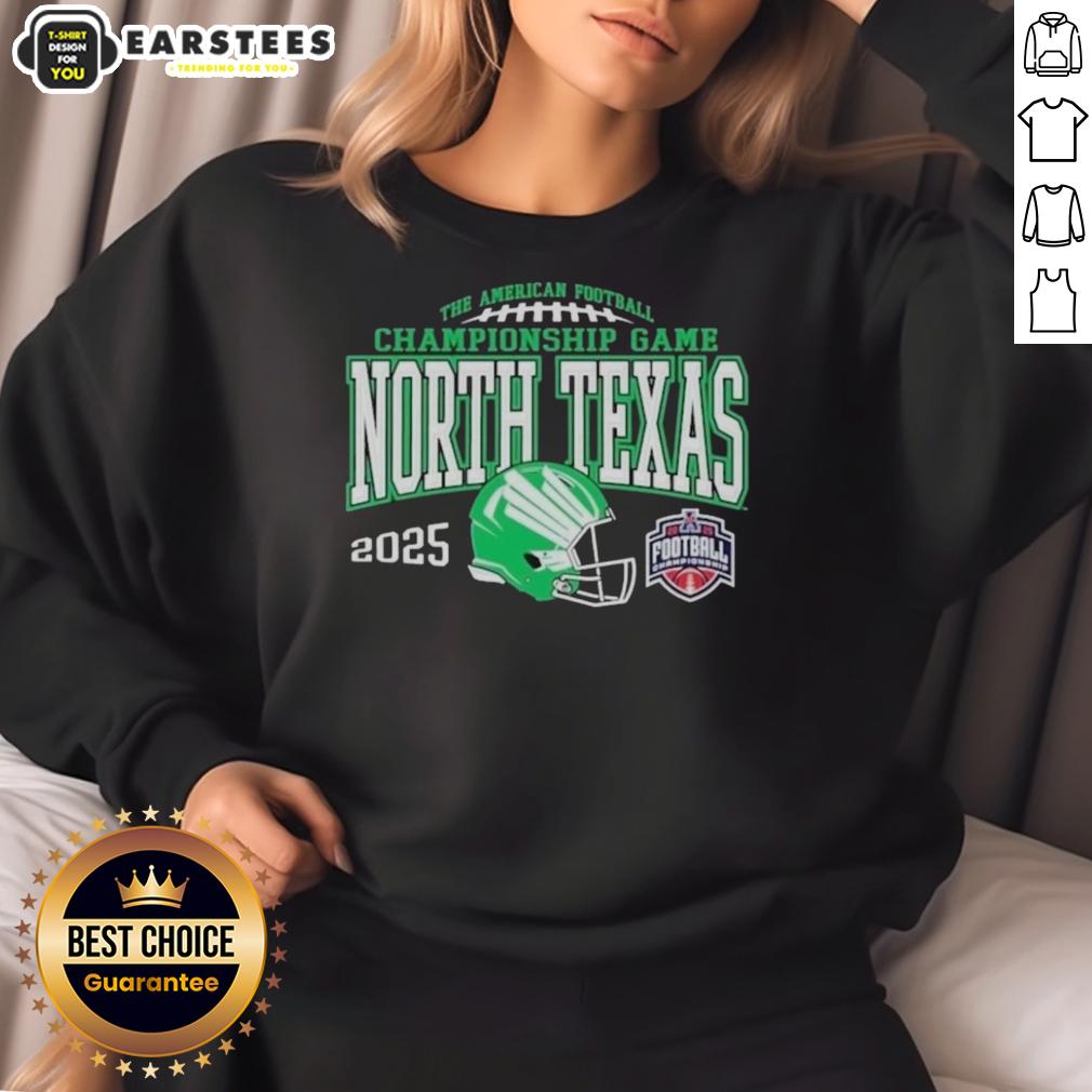 Top North Texas Mean Green 2025 AAC Football Championship Bound T-Shirt - Image 5