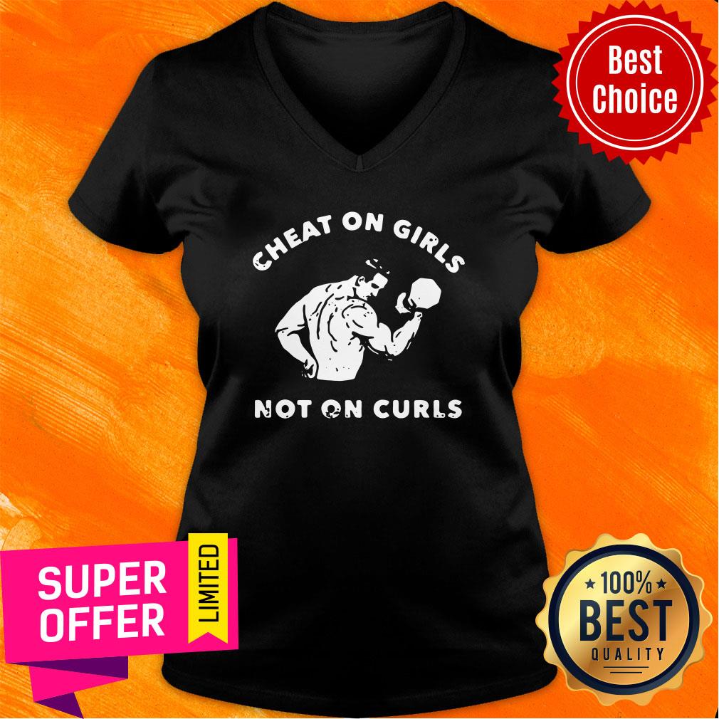 Awesome Cheat On Girls Not On Curls Shirt - Image 3