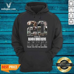 Alternative view of Cool 20 Years Of Band Of Brothers Signatures Thank You For The Memories Shirt
