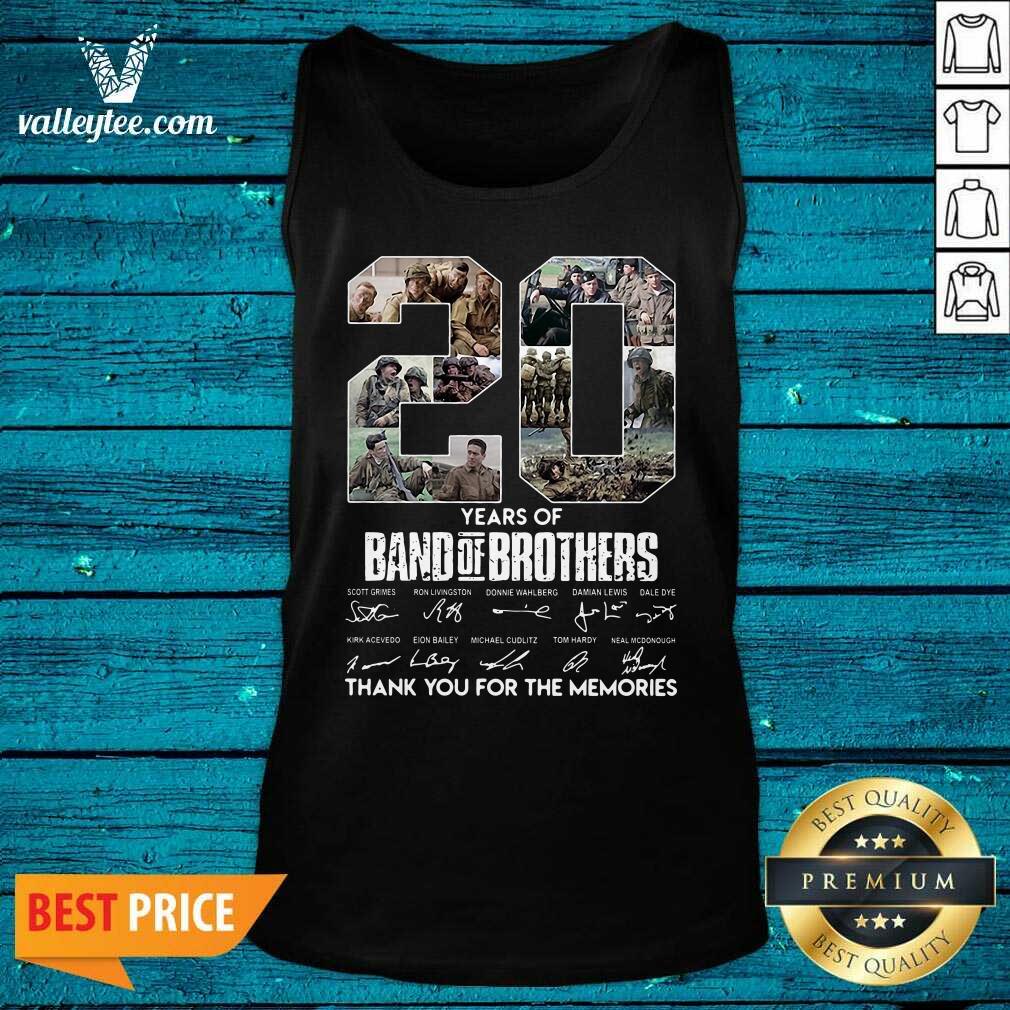 Cool 20 Years Of Band Of Brothers Signatures Thank You For The Memories Shirt - Image 5