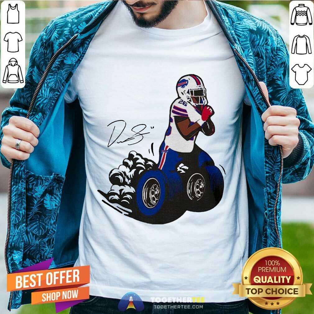 Nice Buffalo Bills Fan Box Devin Singletary Motor Signature Shirt