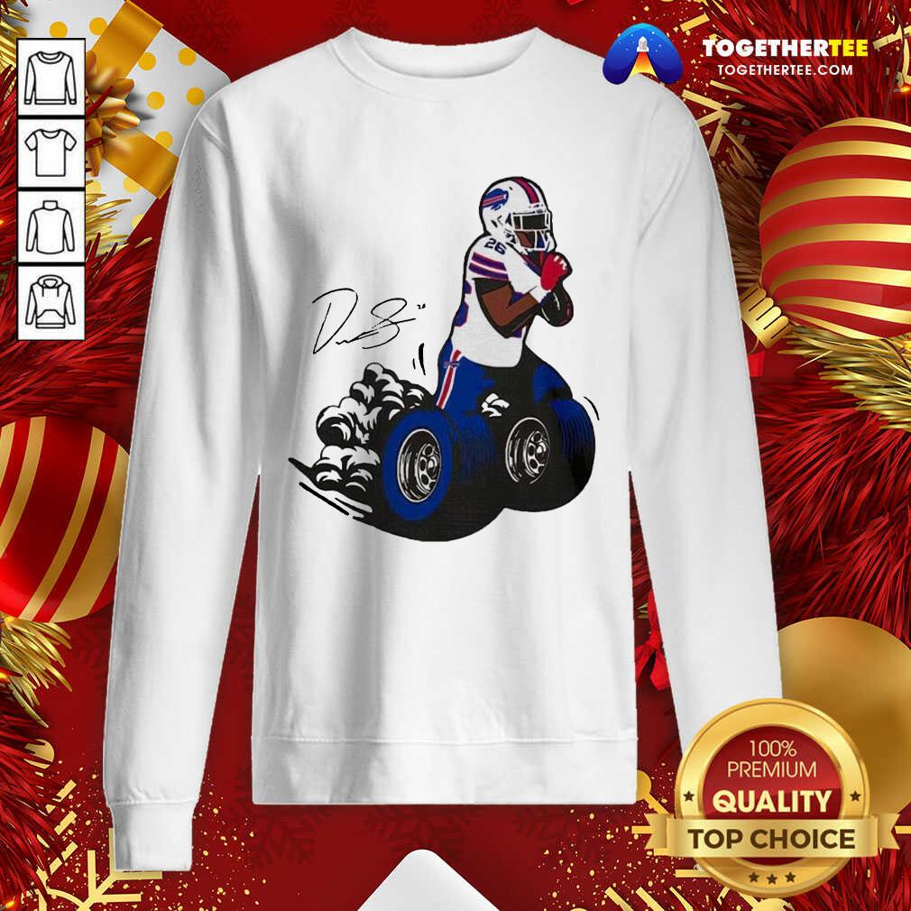 Nice Buffalo Bills Fan Box Devin Singletary Motor Signature Shirt - Image 4