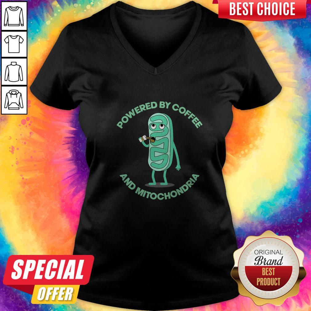 Powered By Coffee And Mitochondria Shirt - Image 2