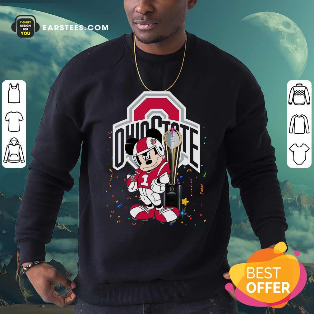 Pretty Mickey Mouse And Cup Ohio State Buckeyes Shirt - Image 5