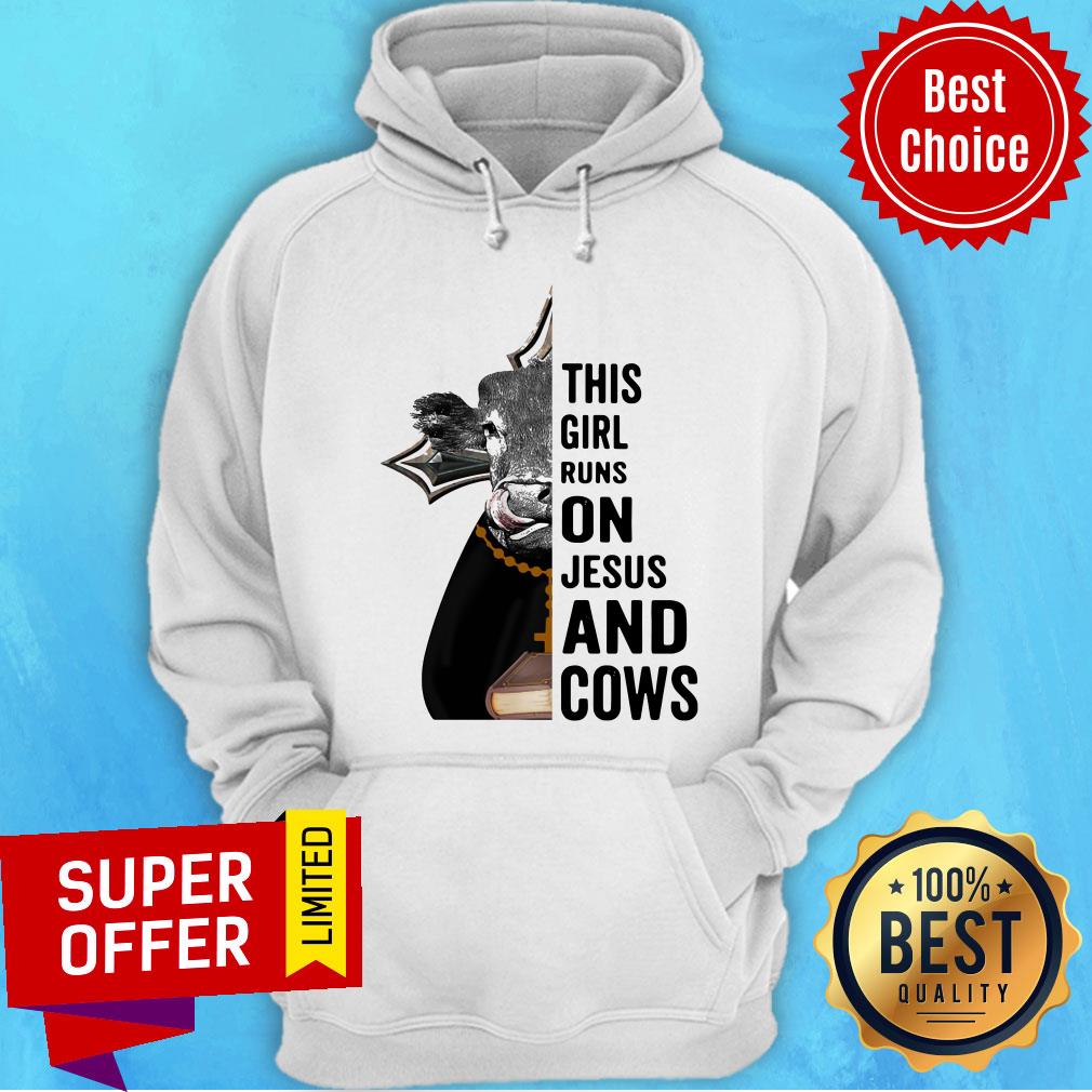 This Girl Runs On Jesus And Cows Shirt - Image 5