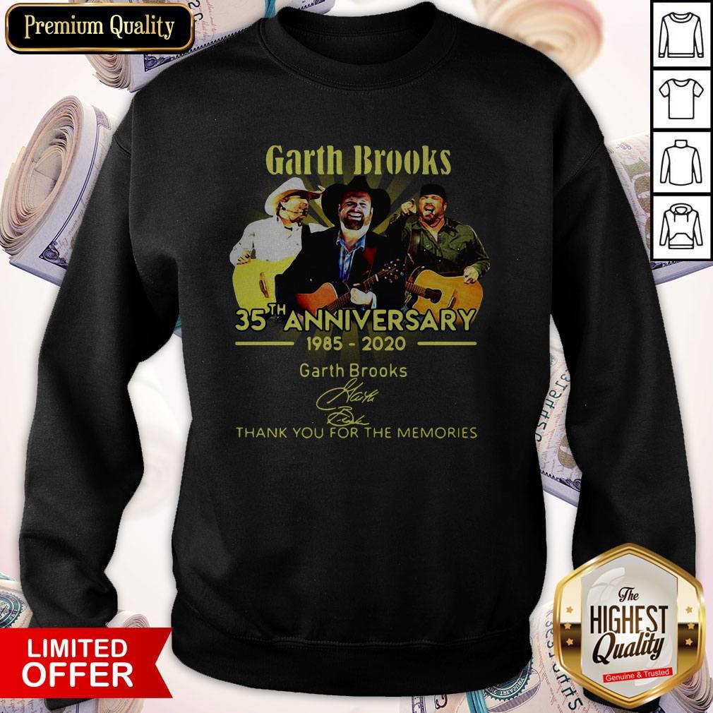 Garth Brooks 35th Anniversary 1985 2020 Thank You For The Memories Signatures Shirt - Image 5