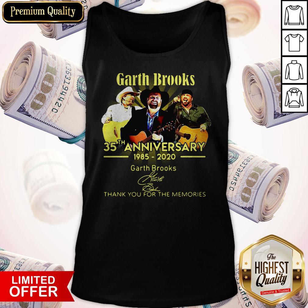 Garth Brooks 35th Anniversary 1985 2020 Thank You For The Memories Signatures Shirt - Image 4