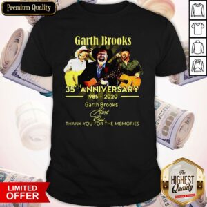Garth Brooks 35th Anniversary 1985 2020 Thank You For The Memories Signatures Shirt