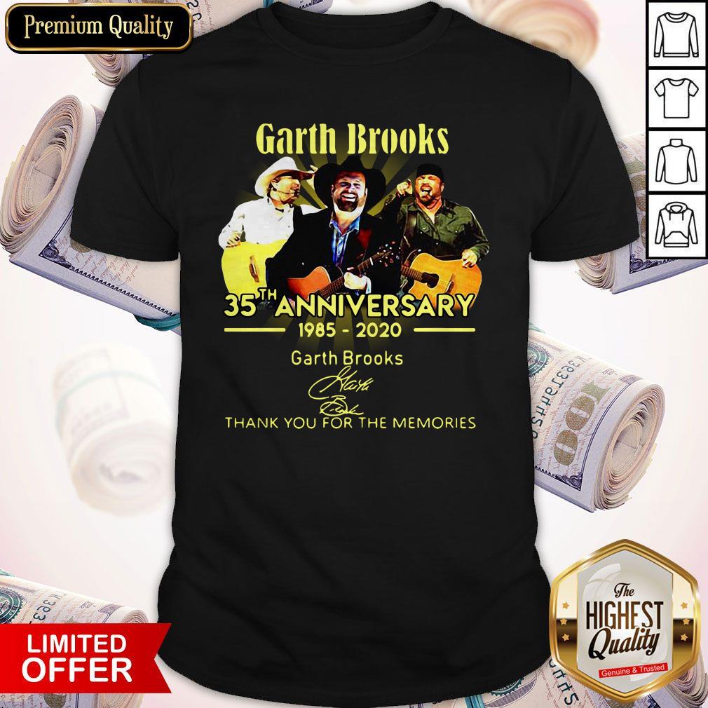 Garth Brooks 35th Anniversary 1985 2020 Thank You For The Memories Signatures Shirt