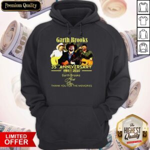 Alternative view of Garth Brooks 35th Anniversary 1985 2020 Thank You For The Memories Signatures Shirt