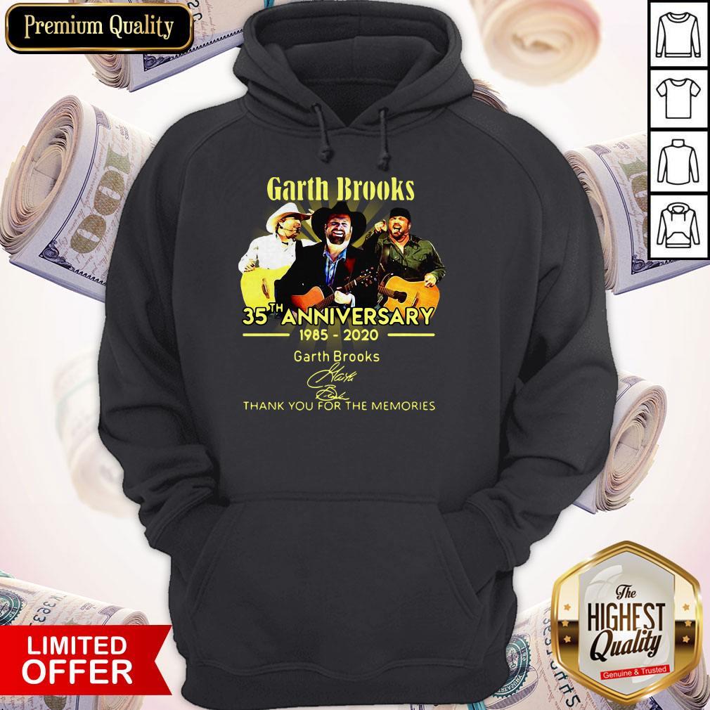 Garth Brooks 35th Anniversary 1985 2020 Thank You For The Memories Signatures Shirt - Image 2
