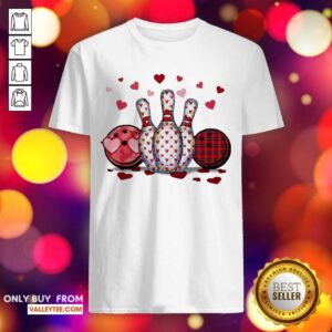 High Quality Bowling Hearts Valentines Shirt
