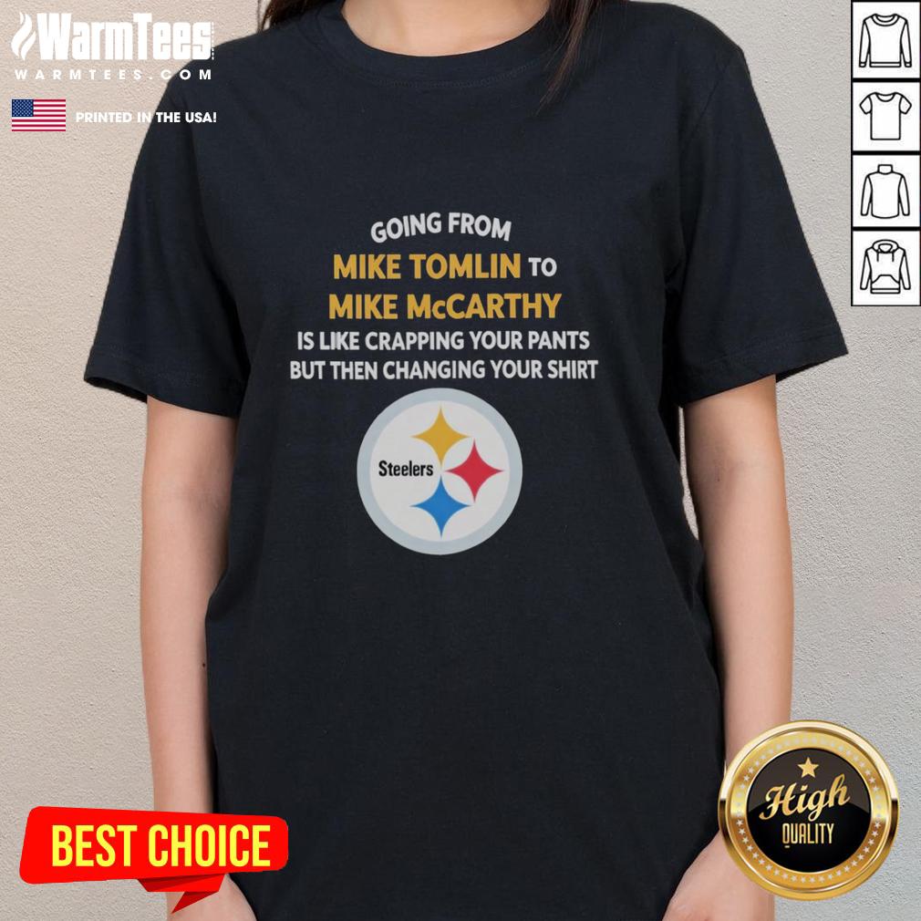 Good Going From Mike Tomlin To Mike Mccarthy T-Shirt - Image 3