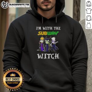 Alternative view of Hot I'm With The Subway Witch Villains Halloween T-Shirt