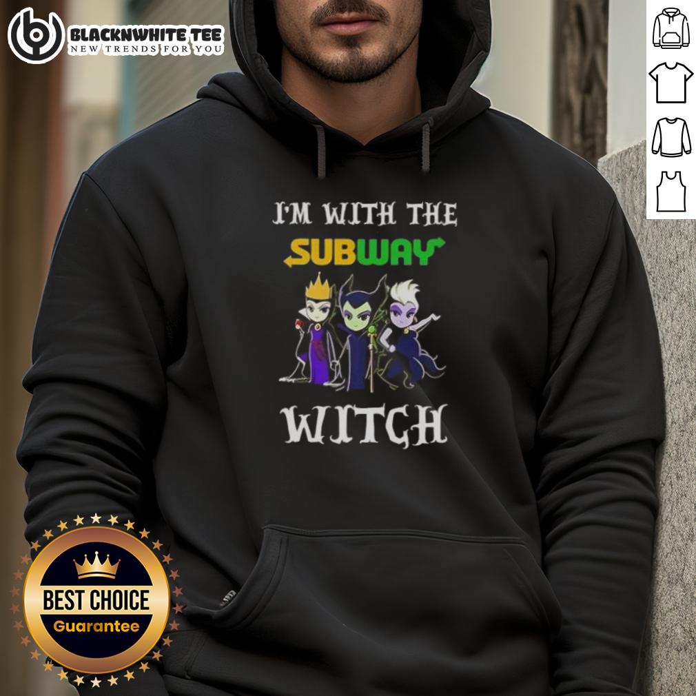 Hot I'm With The Subway Witch Villains Halloween T-Shirt - Image 2