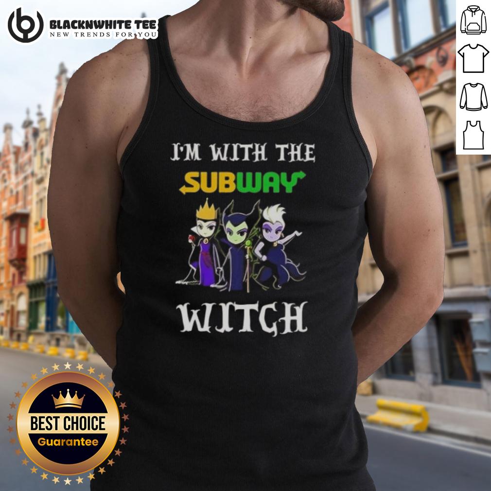 Hot I'm With The Subway Witch Villains Halloween T-Shirt - Image 4
