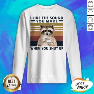 Alternative view of Raccoon I Like The Sound You Make When You Shut Up Vintage Retro Shirt