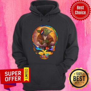 Alternative view of Top Star Wars Yoda Listening Grateful Dead Skull Shirt