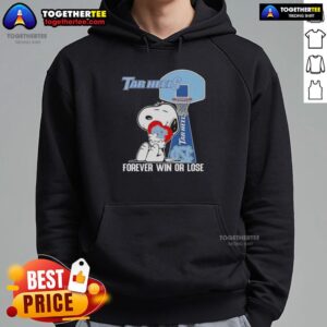 Alternative view of Official Peanuts Snoopy Forever Win Or Lose North Carolina Tar Heels Basketball T-Shirt