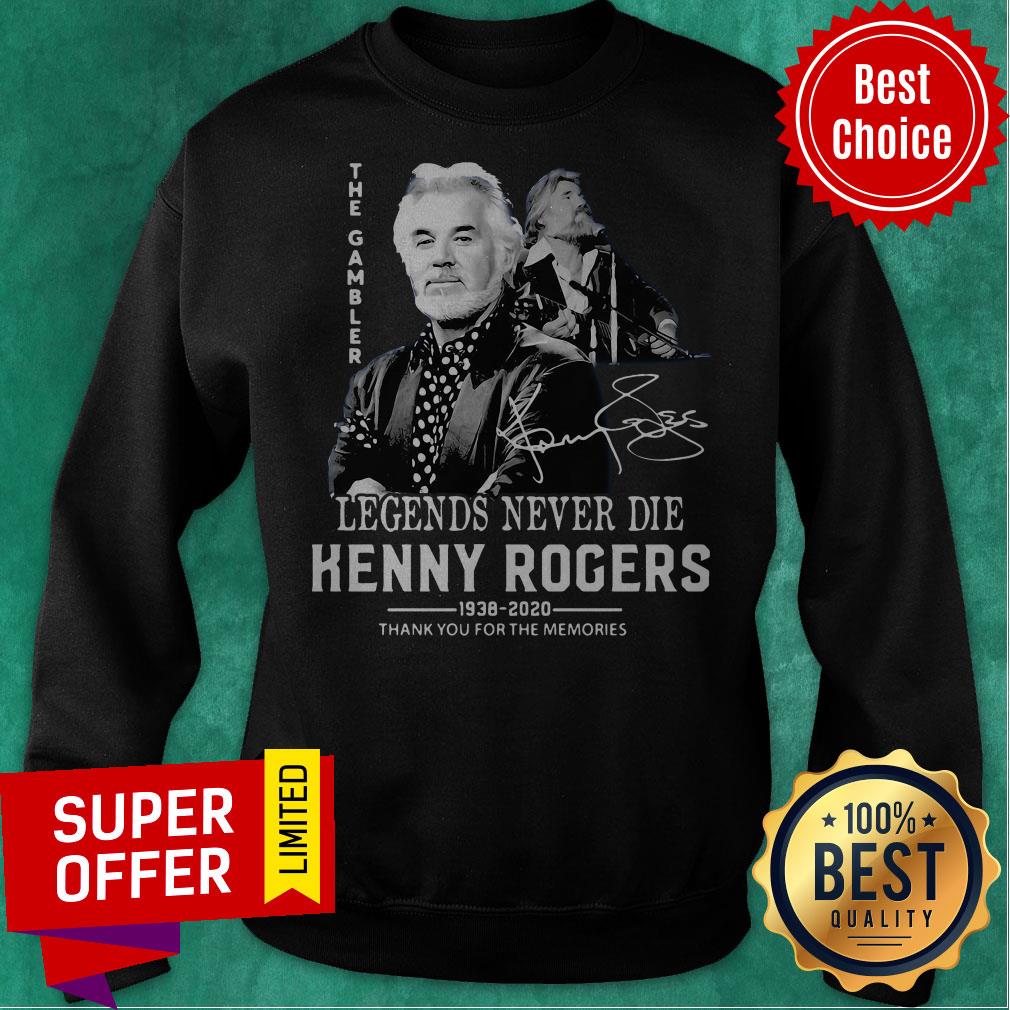 Nice Legends Never Die Kenny Rogers Thank You For The Memories Shirt - Image 2