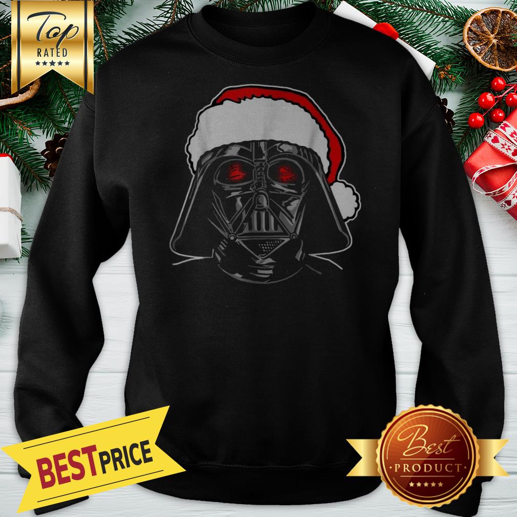 Original Star Wars Santa Darth Vader Sketch Christmas Shirt - Image 4