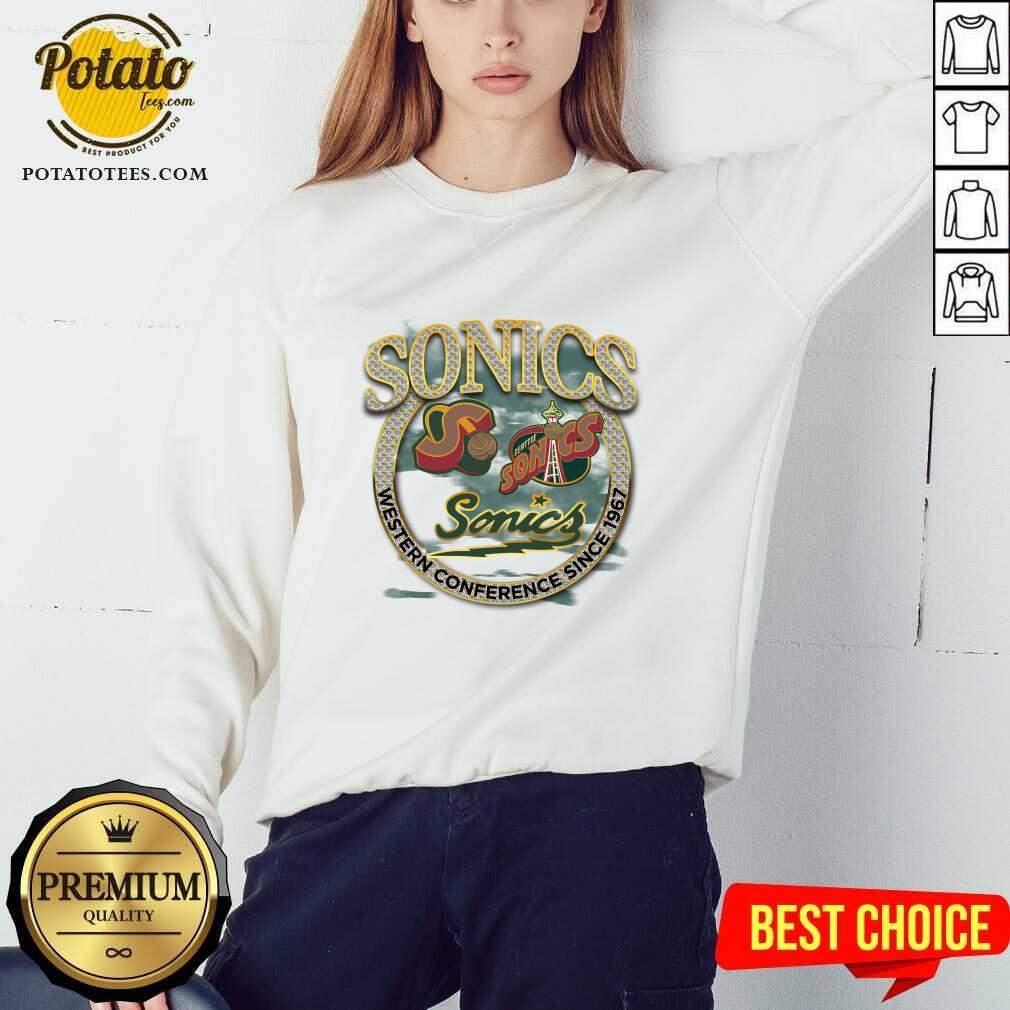 Seattle SuperSonics Hardwood Classics Vintage Soul Crown Jewels T-Shirt - Image 4