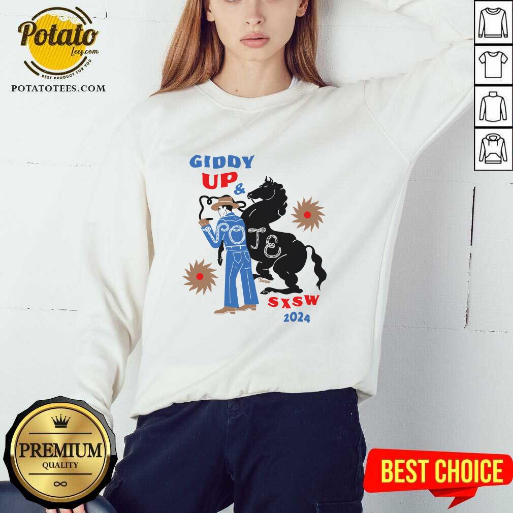 South By Southwest 2024 Giddy Up & Vote T-shirt - Image 4
