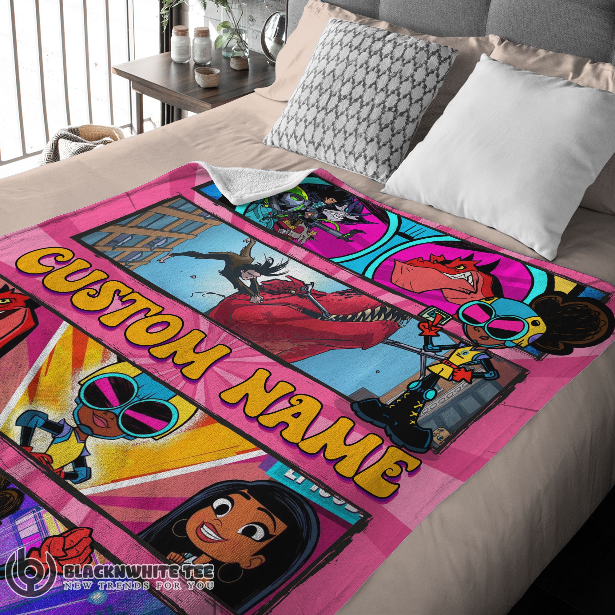 Perfect Top Prehistoric Adventure Girl Warrior Blanket Customize Blanket - Image 2