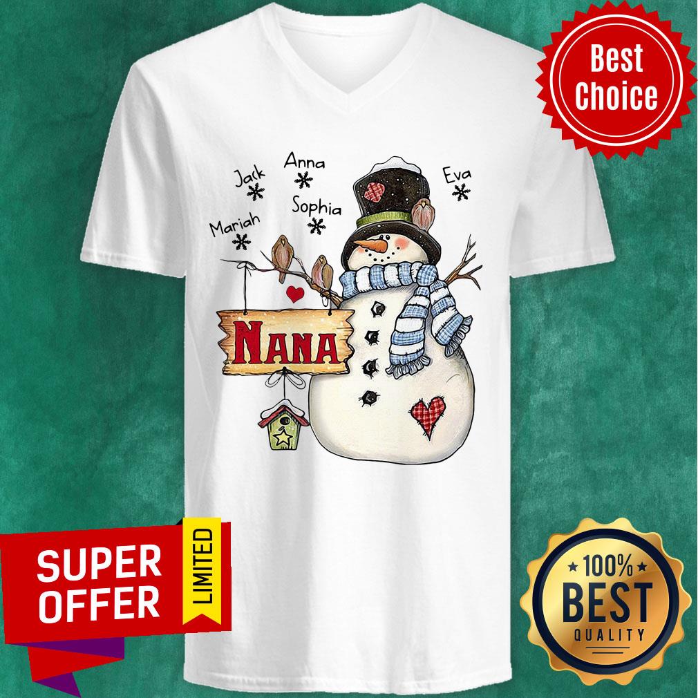 Nice Snowman Jack Annasophia Mariah Nana Christmas Shirt - Image 3
