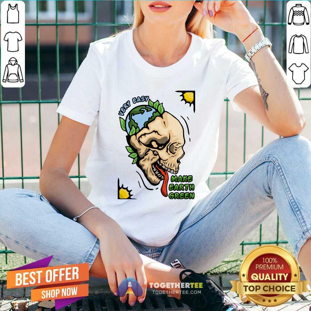 Very Easy Make Earth Green Skull Shirt - Image 5