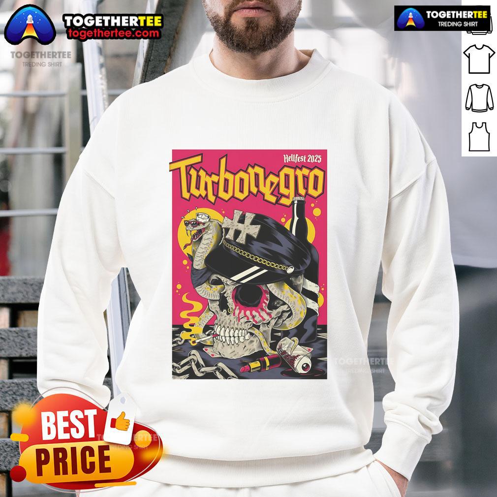Official Turbonegro Hellfest 150 2025 Skull T-Shirt - Image 5