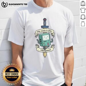 Top Who Wants To Play Videogames Adventure Time Bmo T-Shirt