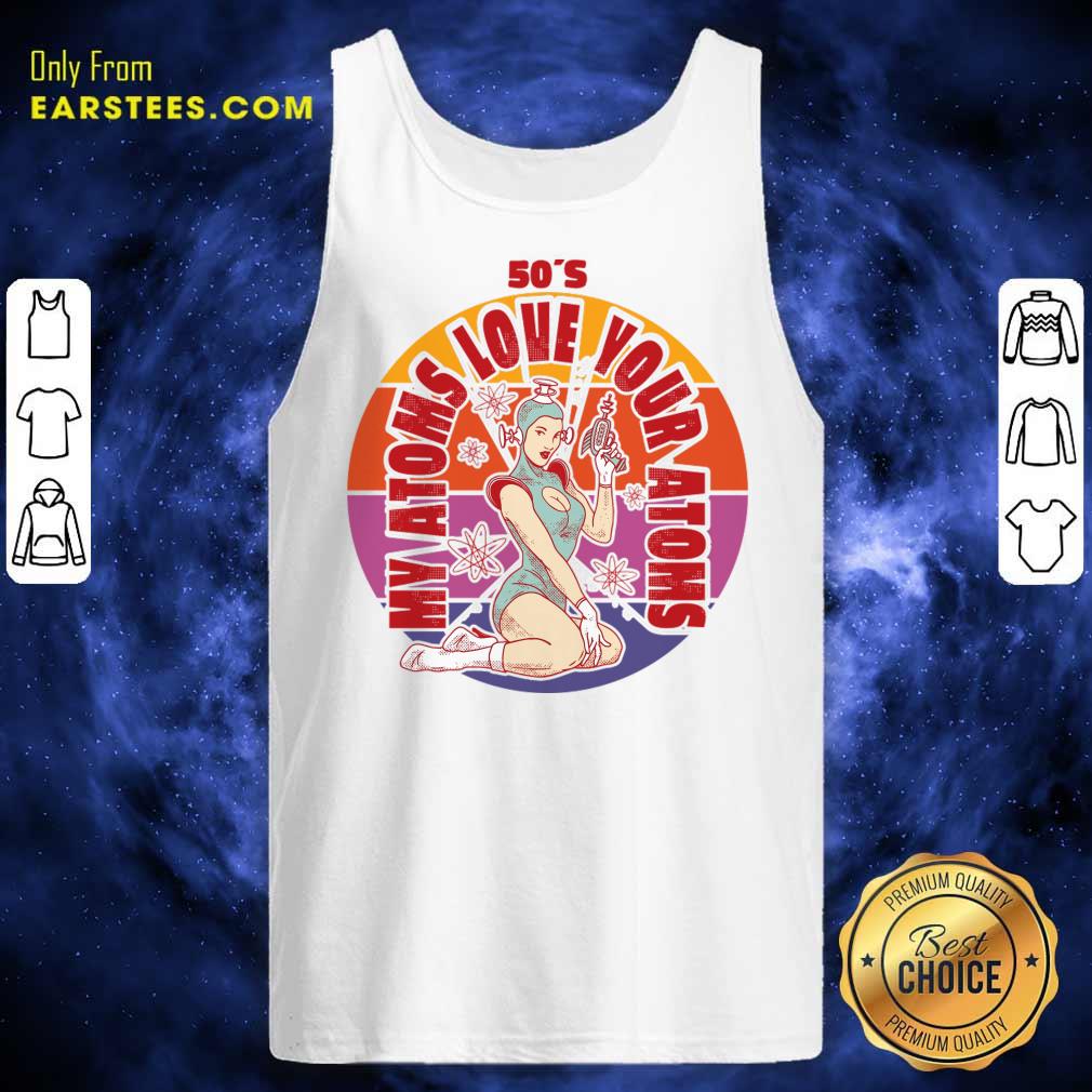 My Atoms Love Your Atoms 50'S Vintage Science Shirt - Image 3