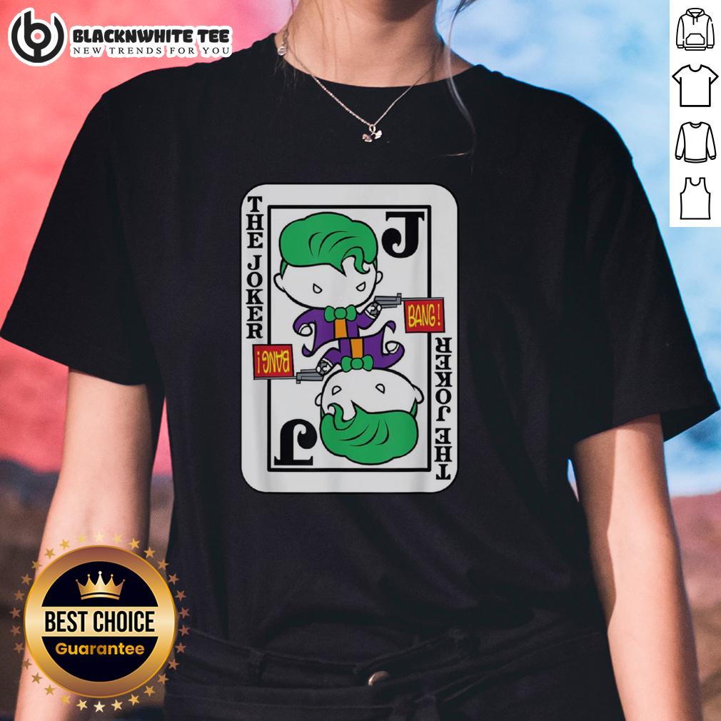 Official Joker Card Bang Gun Cartoon T-Shirt - Image 3