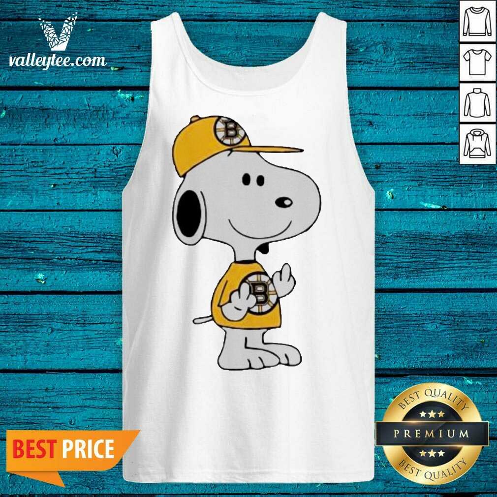 Delicate Snoopy Boston Bruins NHL Middle Fingers Fuck You Shirt - Image 4
