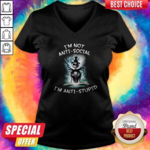 Alternative view of Jack Skeleton I’m Not Anti Social I’m Anti Stupid Shirt