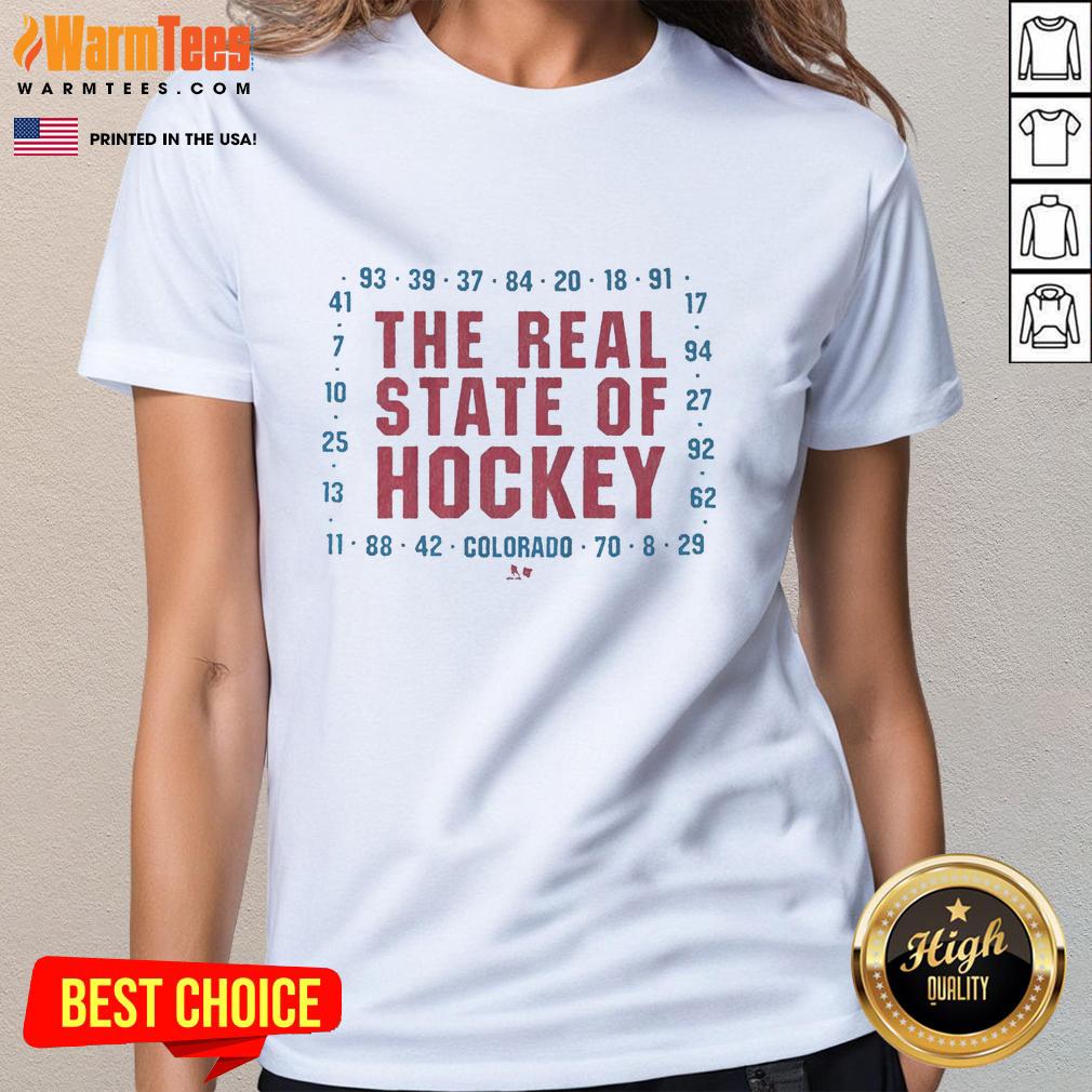Premium Colorado The Real State Of Hockey T-Shirt - Image 3