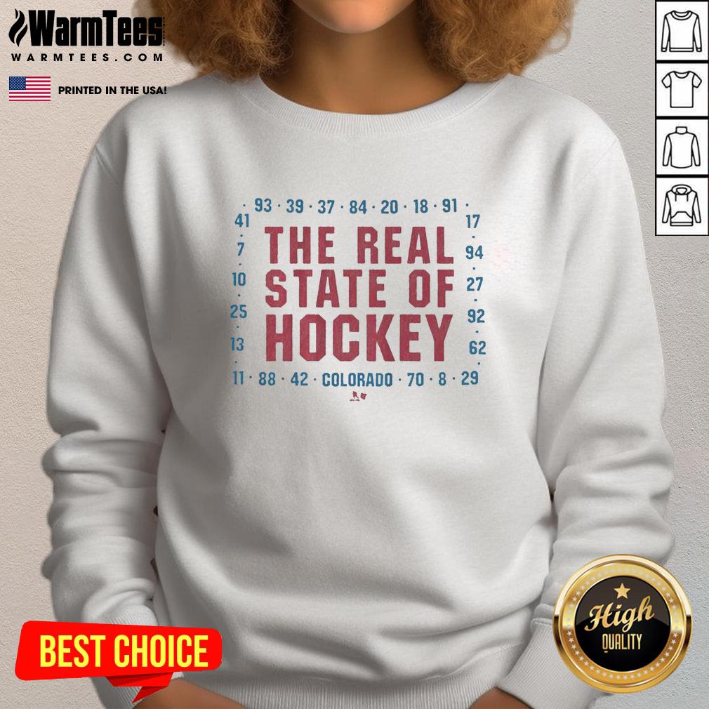 Premium Colorado The Real State Of Hockey T-Shirt - Image 5