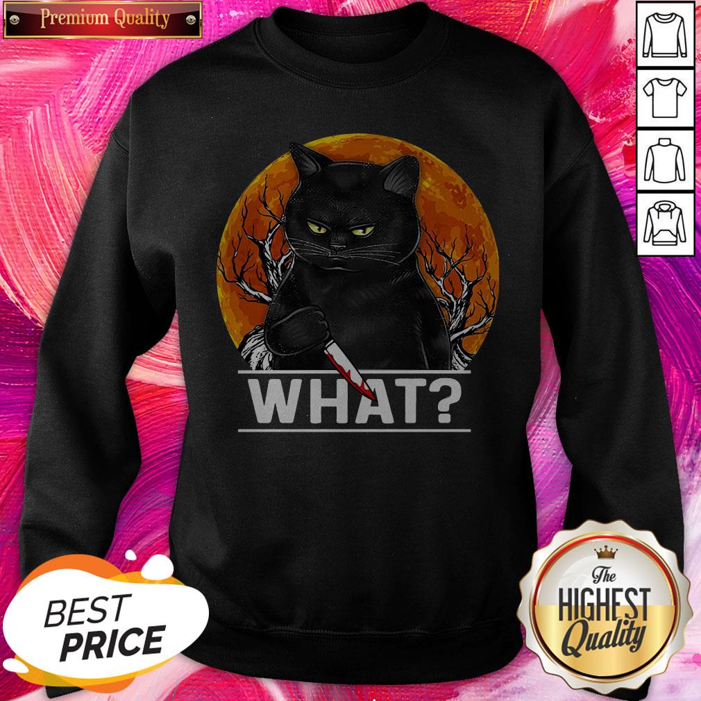 Fantastic Michael Myers Black Cat Halloween What Shirt - Image 4