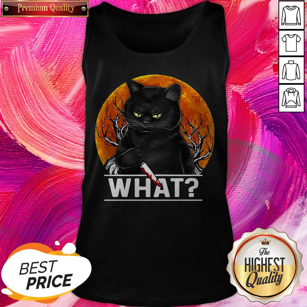 Fantastic Michael Myers Black Cat Halloween What Shirt - Image 3
