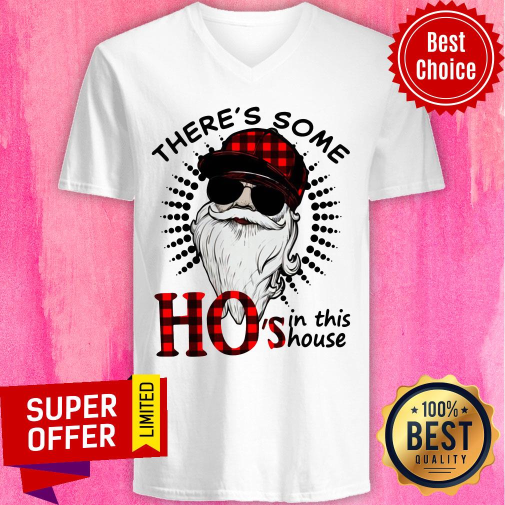 Premium There’s Some Hos In This House Santa Claus Christmas Shirt - Image 3