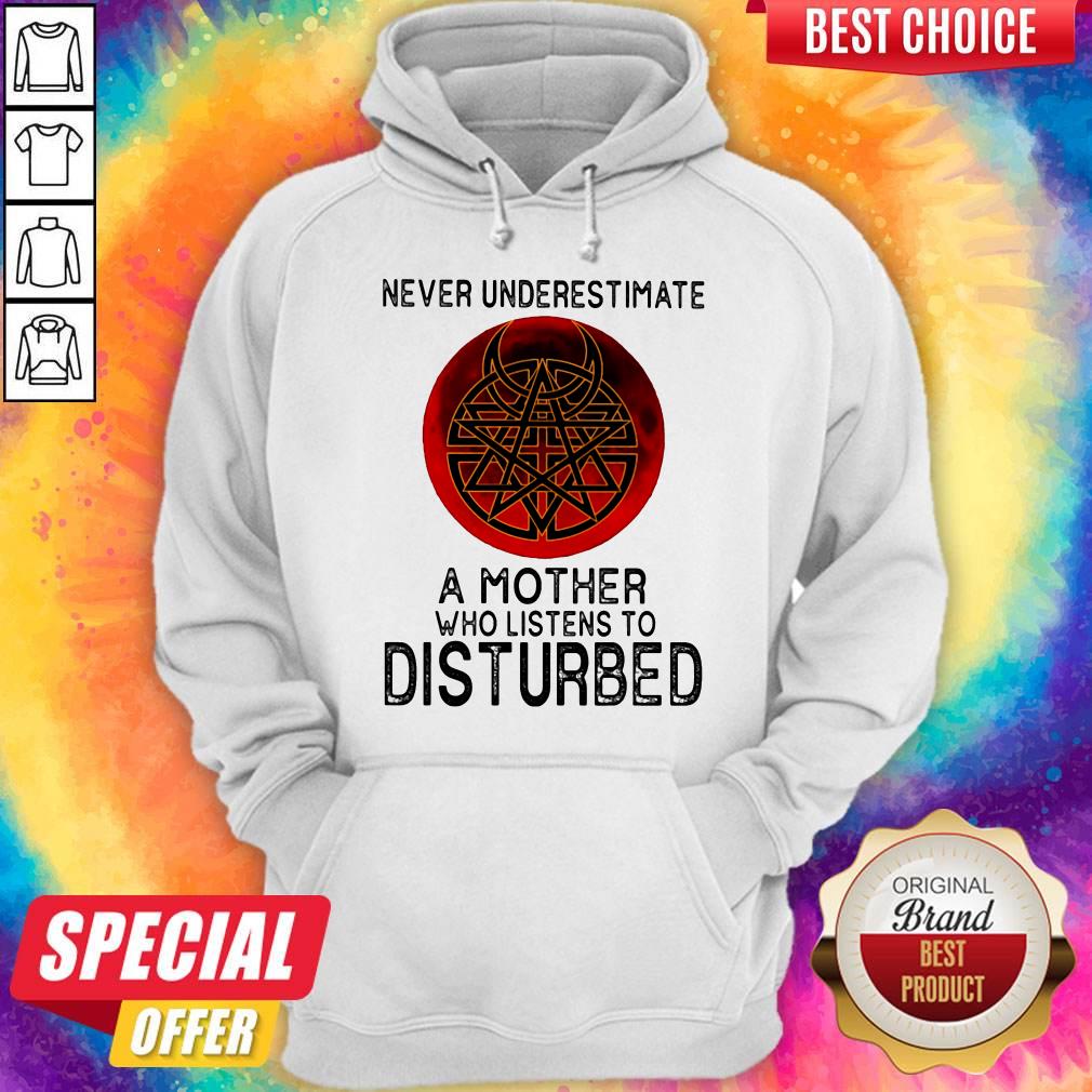 Never Underestimate A Mother Who Listens To Disturbed Sunset Shirt - Image 2