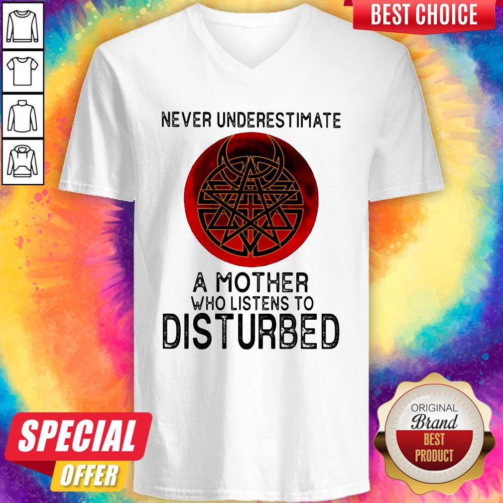 Never Underestimate A Mother Who Listens To Disturbed Sunset Shirt - Image 3