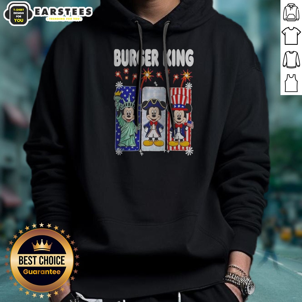 Burger King Mickey Mouse USA Patriotic Disney Characters Shirt - Image 2