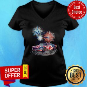 Alternative view of Muscle Car Happy 4th Of July Shirt