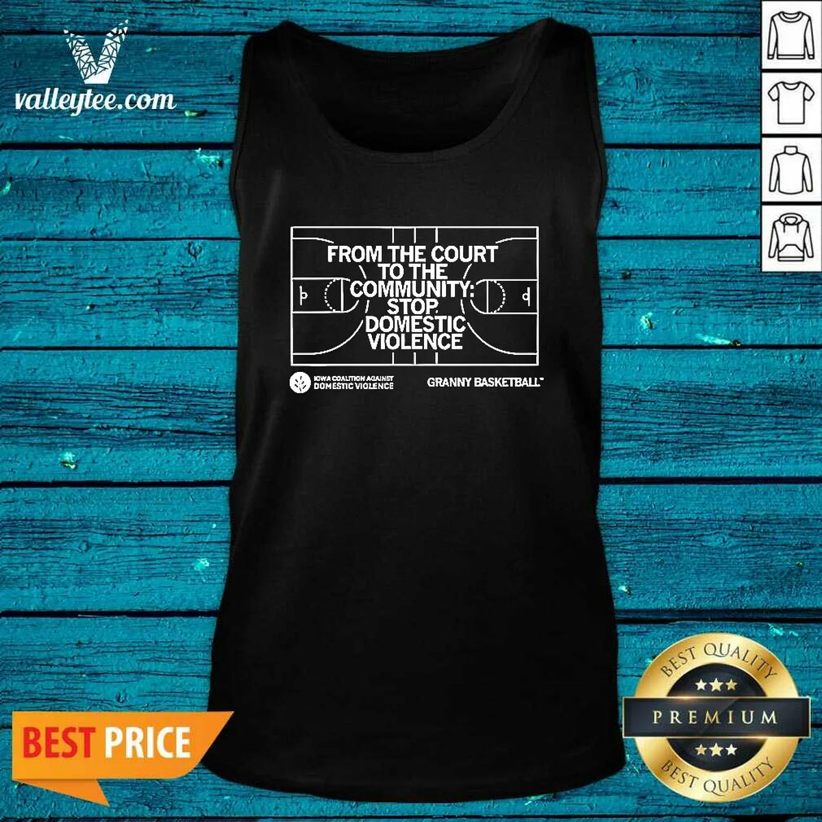 Original From The Court To The Community Stop Domestic Violence Granny Basketball Shirt - Image 4
