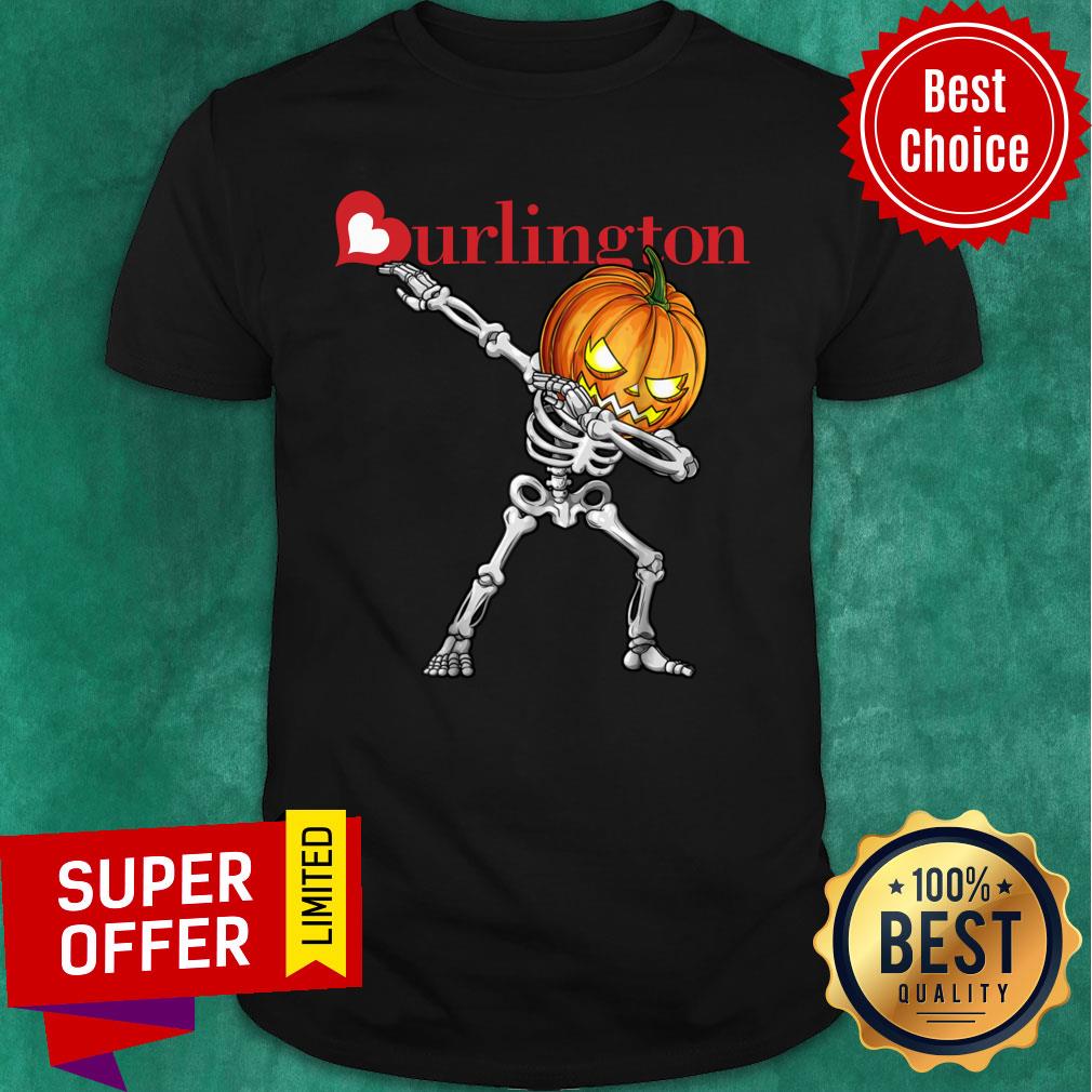 Skeleton Dabbing Halloween Pumpkin Burlington Shirt